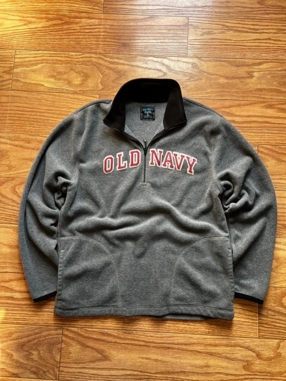 vintage old navy surf style embroidered y2k zip up